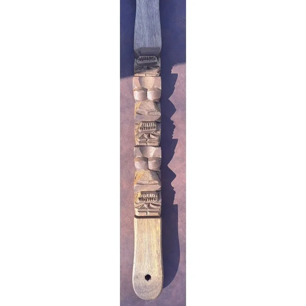 Vintage DeVille XL Hand Carved Wood Tiki Fork Spoon Knife Wall‎ Decor
